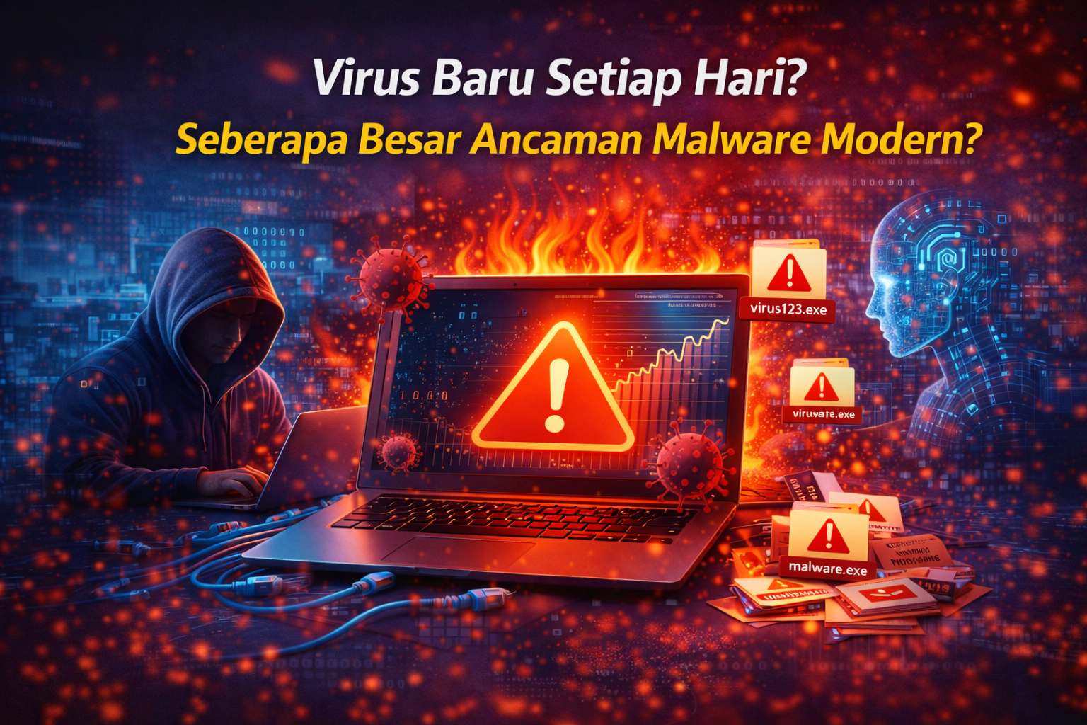 ChatGPT Image Feb 23, 2026, 03_50_58 PM ilustrasi virus baru setiap hari dan ancaman malware modern