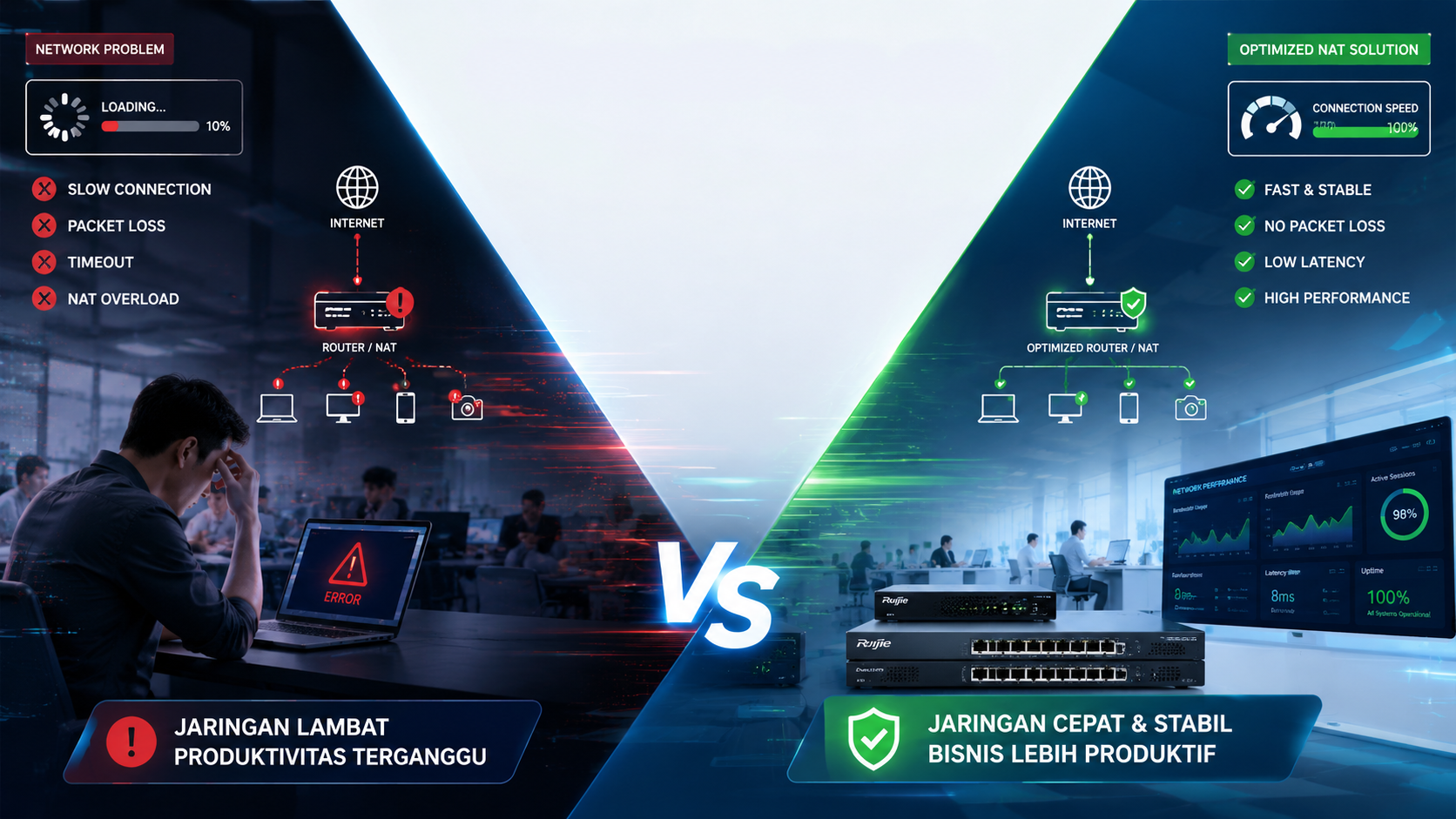 Optimasi NAT router kantor