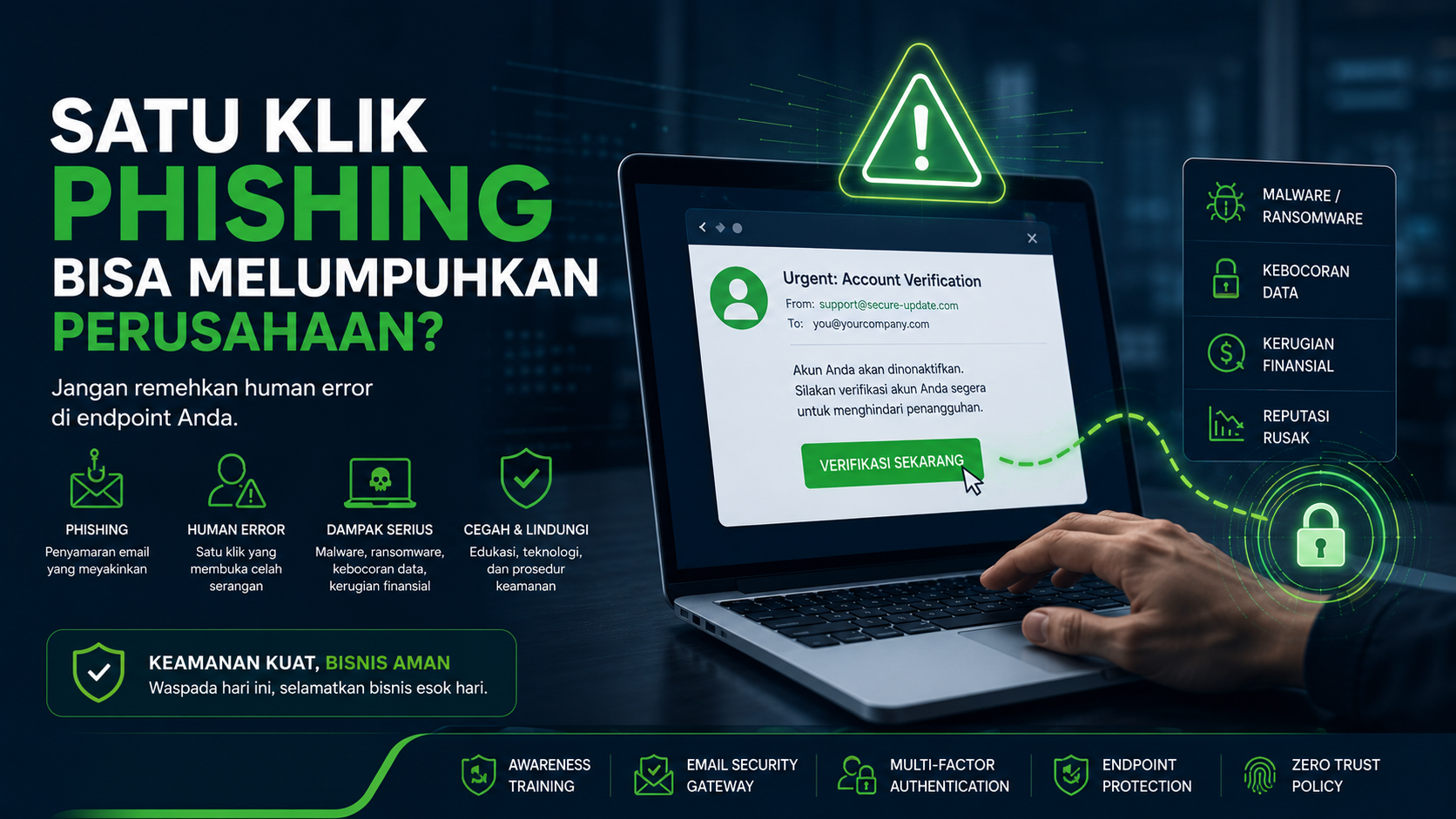 Satu Klik Phishing Bisa Melumpuhkan Perusahaan? Ini Risiko yang Sering Diremehkan