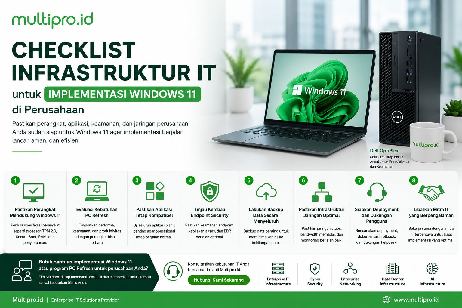 Checklist Infrastruktur IT untuk Implementasi Windows 11 di Perusahaan Checklist Infrastruktur IT untuk Implementasi Windows 11 di Perusahaan