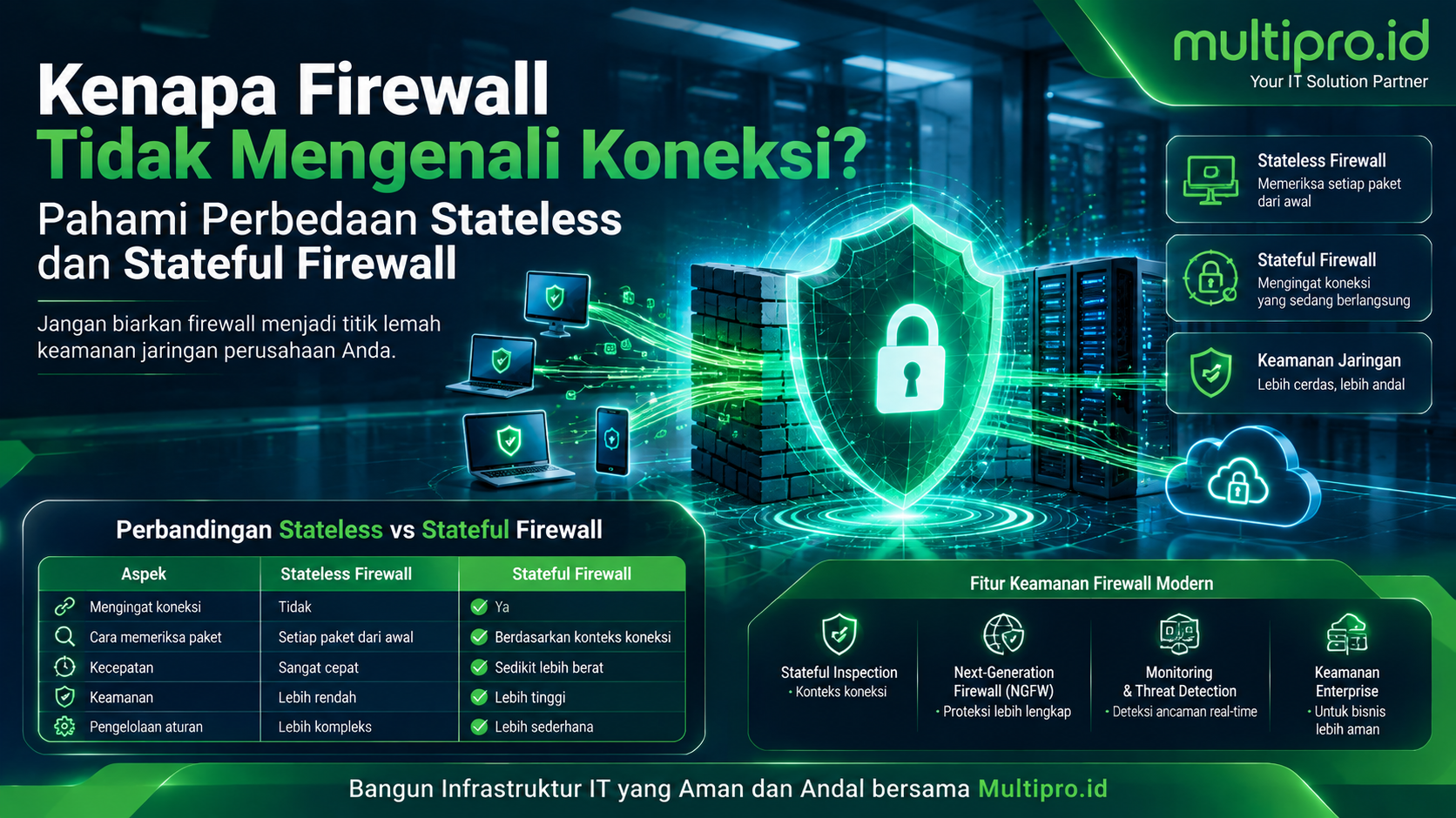 Kenapa Firewall Tidak Mengenali Koneksi? Stateless vs Stateful Kenapa Firewall Tidak Mengenali Koneksi? Stateless vs Stateful